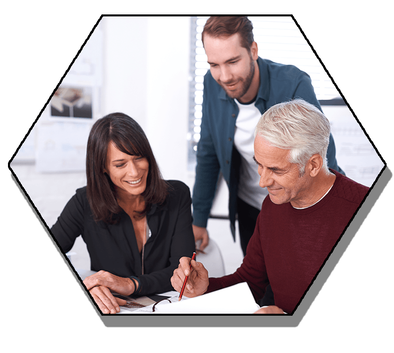 consulting-staff Biz-Reps Consultants with Client